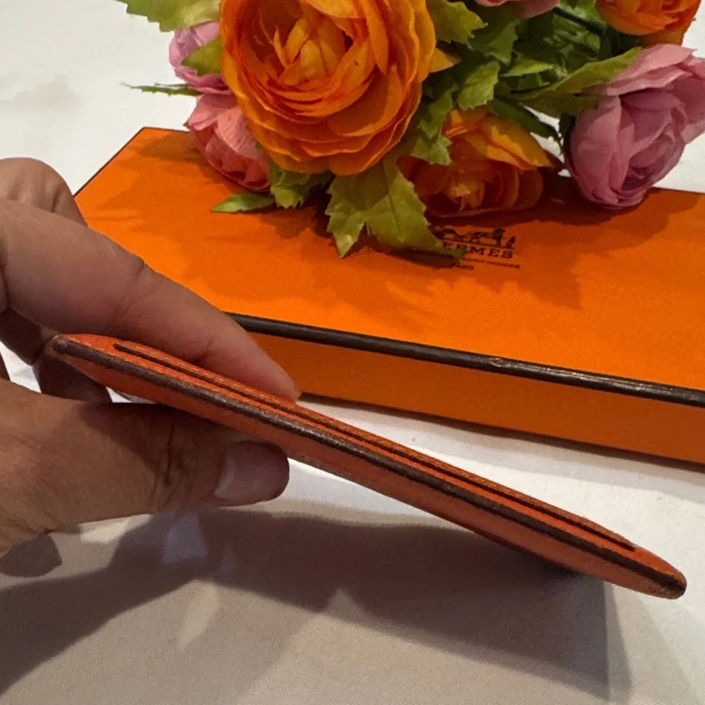 Authentic Hermes Orange Card Holder - Picture 7 of 16